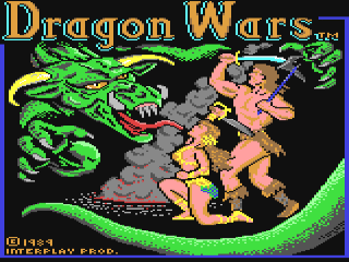 Dragon Wars title screen for Commodore 64
